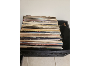 Crate Full Of Miscellaneous Records