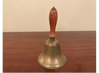 Wood Handled Brass School Bell