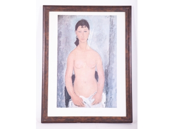 Framed Print Of Modigliani's 'Standing Nude Elvira'
