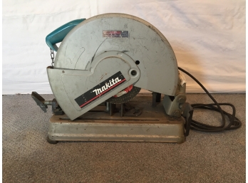 Vintage Makita 14' Chop Saw With Pipe/Metal Clamp Attachment
