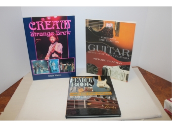 3 Pre Owned Guitar Books, Eric Clapton, Cream, Gibson
