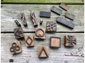 Vintage Wooden Type Symbols