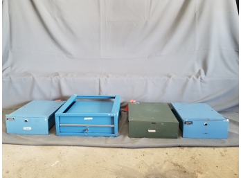 4  Under Table / Counter Metal Drawers