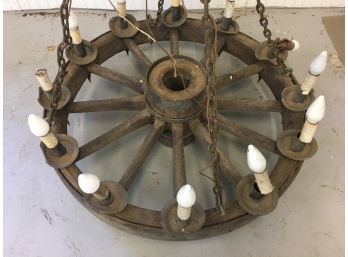 Antique Wagon Wheel Chandelier