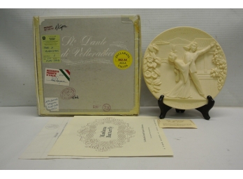 1977 Ruggeri LaScala Grand Opera Tuscany Italy 3D Solid Alabaster Madama Butterfly Collector Plate W/COA