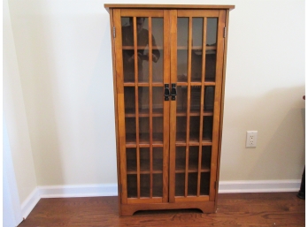 Contemporary Arts And Crafts Style Glass Door Bookcase