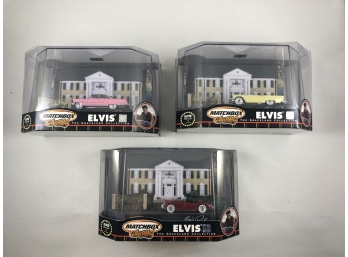 Set Of 3 Unopened Elvis Matchbox Collectibles Cars From The Graceland Collection