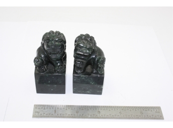 Hardstone Carved Chinese Foo Dogs