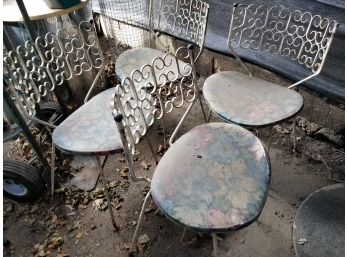 Mid Century Wrought Iron Salterini Maurizio Tempestini Chairs