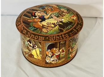 Vintage Snow White And The 7 Dwarfs Disney Tin