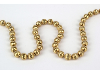 Extra Long 50” Gold Tone Beads Strand