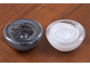 Two Kosta Boda Art Glass Bowls