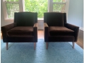 A Pair Of Room And Board Cole Custom Chairs In Velvet