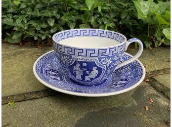 Extra Large Spode, Blue Room 'Greek'  Cup And Saucer
