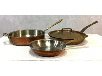 Two Cop*R*Chef And One Bourget Copper Cookware