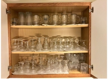 Large Group Of Crystal And Glass Stemware