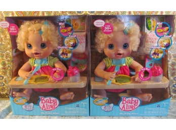 Two New In Box My Baby Alive Dolls