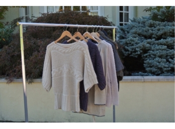 Seven Designer Sweaters, Mostly Knit - Size S To XL