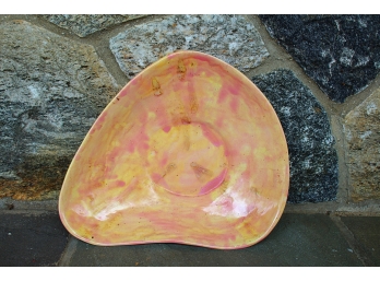 Free Form Ceramic Bowl Designed And Executed By Elsie Ralph (1916- 2016, Stamford, CT)