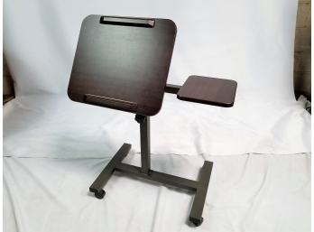 Portable Adjustable Metal & Wood Rolling Desk