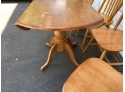 Ligo Pedestal Drop Leaf Table And Four Windsor Style Chairs
