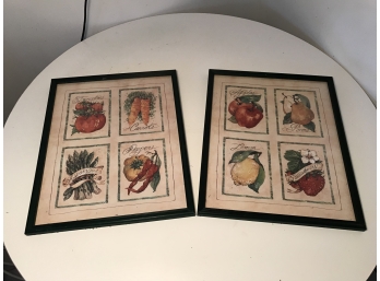 Two Vegetable Framed Prints