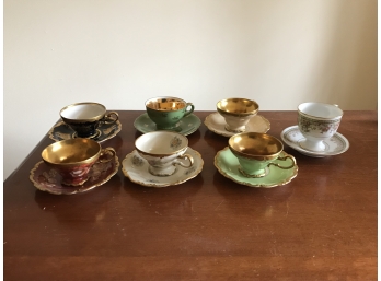 Beautiful Mini Teacup Collection - 7 Cups & Saucers (Rosenthal,  Noritake Etc)