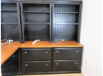 Two Substantial Oak Office Shelving / File Units