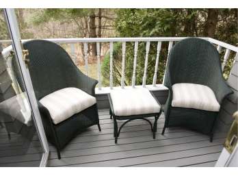 All Weather Wicker Outdoor Patio Set With Cushions