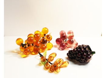 Lucite & Glass Fruit Lot