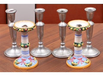 Group Of Six Candlestick Holders