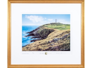 Old Head Golf Links 4th Hole By Grandison, Signed Limited Edition Lithograph