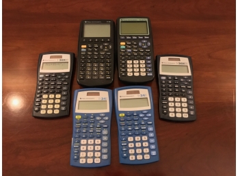 Six Texas Insrrument Calculators