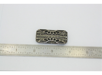 Art Deco Style Sterling Marcasite Pin