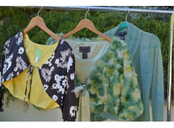 Three Interstering Designer Tops - Size P/S, S And 6