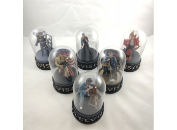 Set Of 6 Limited Edition Elvis Sings Figurine Music Boxes 1999 By Franklin Mint