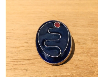 Modern Design Enamel Sterling Pin Pendant