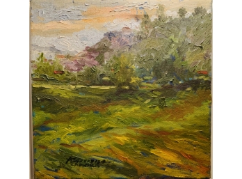 Oil On Board Landscape Scene By Zamora