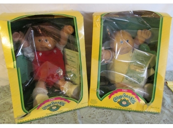 Two 1985 Cabbage Patch Kids In Box With Certs