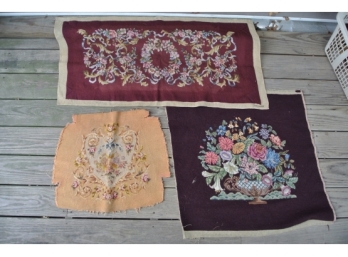 Group Of Needlepoint / Tapestry Pieces