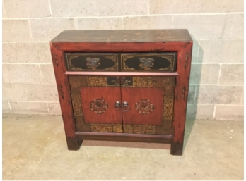 Chinoiserie Commode With Butterfly Pulls Manufactured By Hooker Furniture