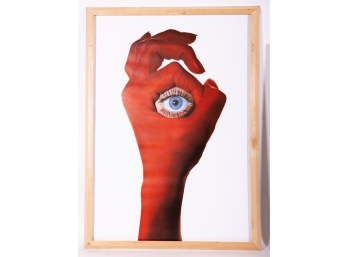 Red Hand Blue Eye Photography Poster