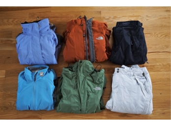 Four Ski Jackets And Two Pairs Of Snow Pants - NORTH FACE, MAKER, CLOUDVEIL AND SOLSTICE
