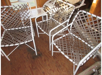Outdoor Seating Set - 7 Chairs, Cushions, Two Ottomans, 4 Side Tables (see Additional Photos)