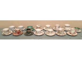 15 English And German Tea Cups And Saucers Including Minton, Royal Albert , Royal Cauldon And More