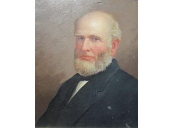 19th Century Portrait Of A Gentleman Oil On Canvas