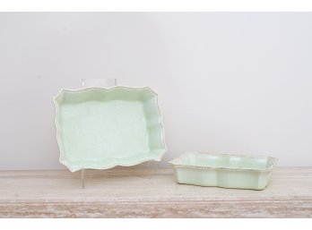 Two Portuguesse Ironstone Baking Dishes By Casafina