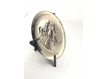 Solid Sterling Silver .925 Limited Edition Salvador Dali 'Unicorn Dyonisiaque' Plate (7.32 TROY Ounces)