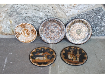 Group Of Five Metal & Copper Decorative Plates
