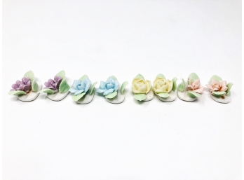 Petite Porcelain Flower Card Holders